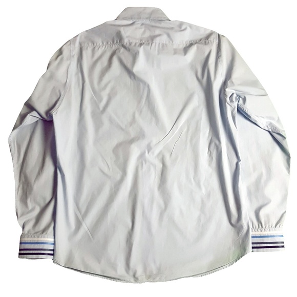 Hugo Boss Mens Cotton Dress Shirt Size Medium Blue - Picture 7 of 8